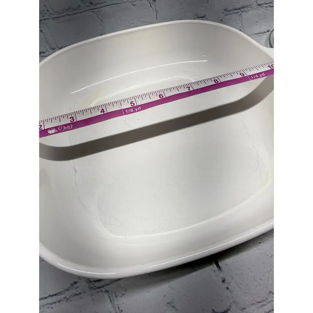 Vintage CorningWare casserole dish featuring the iconic 